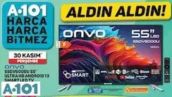 ONVO 55 ULTRA HD ANDROİD SMART LED TV AKILLI TELEVİZYON